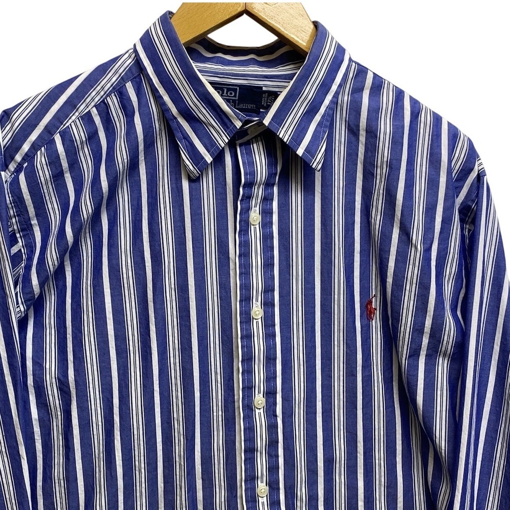 Polo Ralph Lauren Alcott Button Down Shirt‎ Mens 17 1/2 (36/37)  Striped Pony